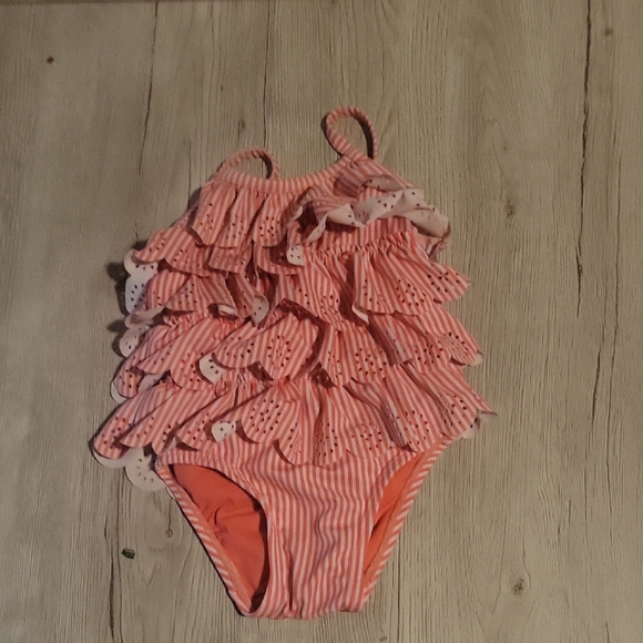 GAP Other - GAP Kids Coral Ruffle One Piece Swimsuit